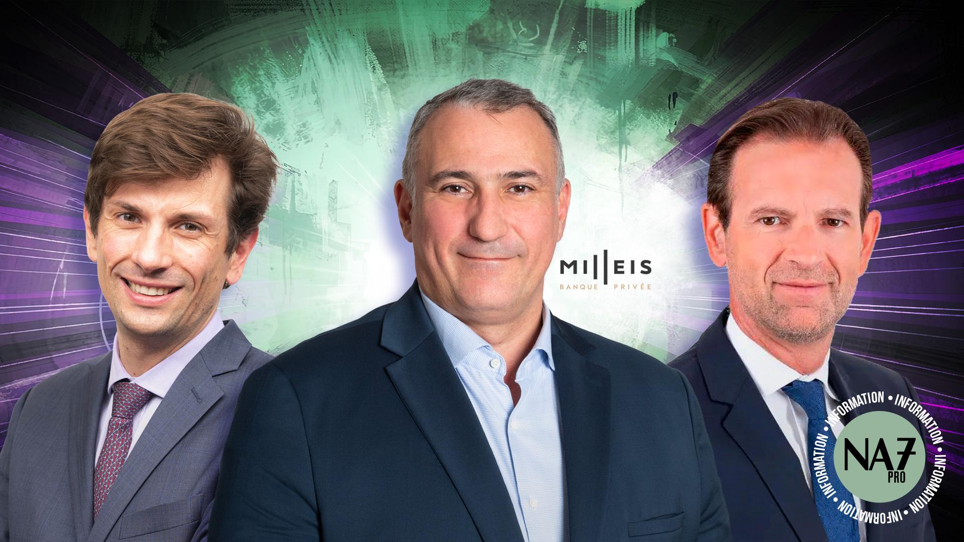 Visuel Milleis – Nouvelles prérogatives pour Arnaud Cayla, Martin Cupillard et Olivier Chatain